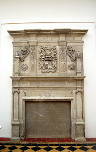 The fireplace inside the Orangery September 2011